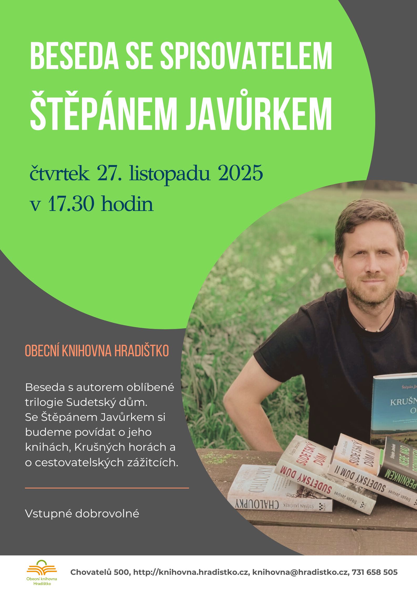 BESEDA SE SPISOVATELEM ŠTĚPÁNEM JAVŮRKEM