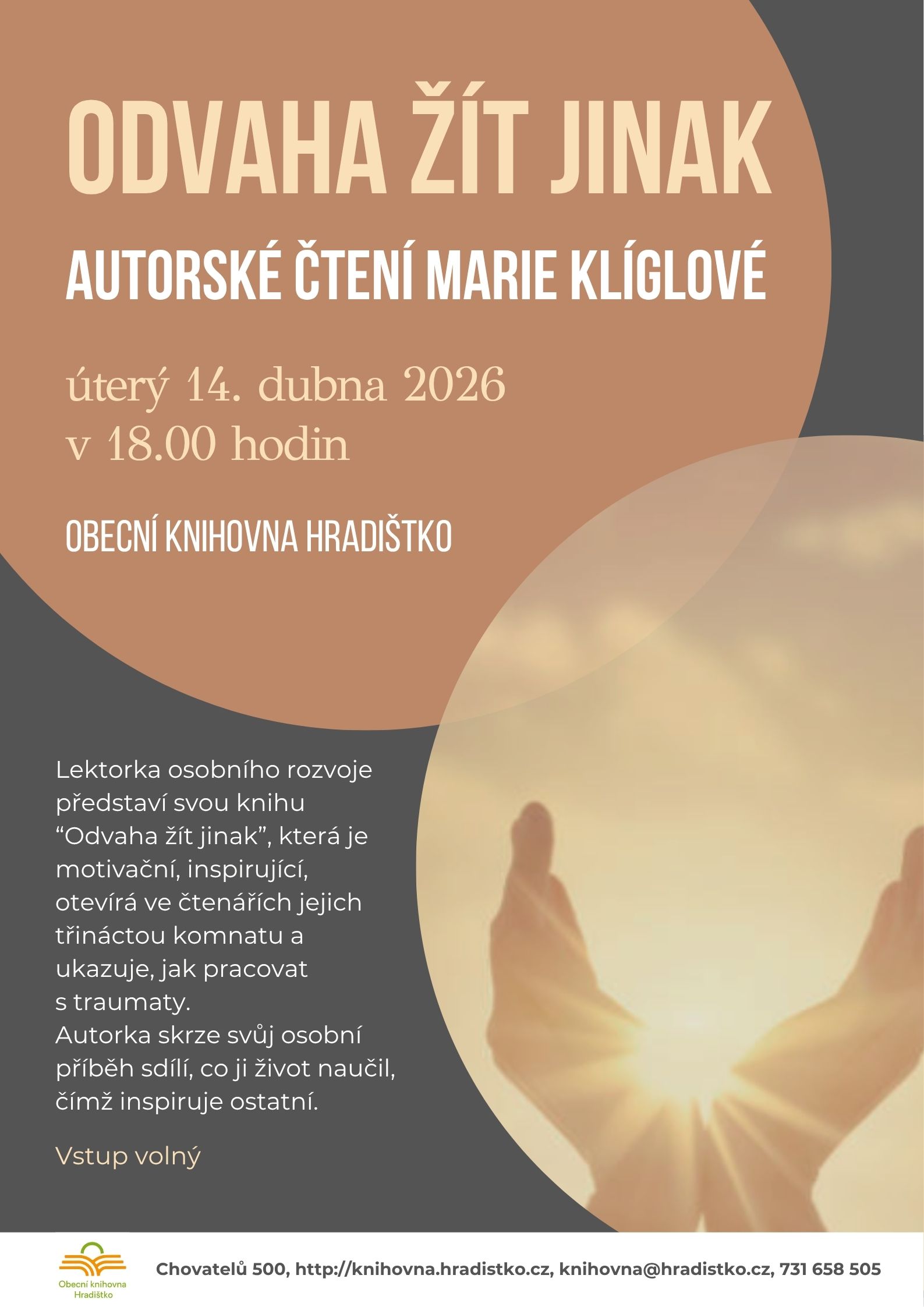 Odvaha žít jinak - autorské čtení